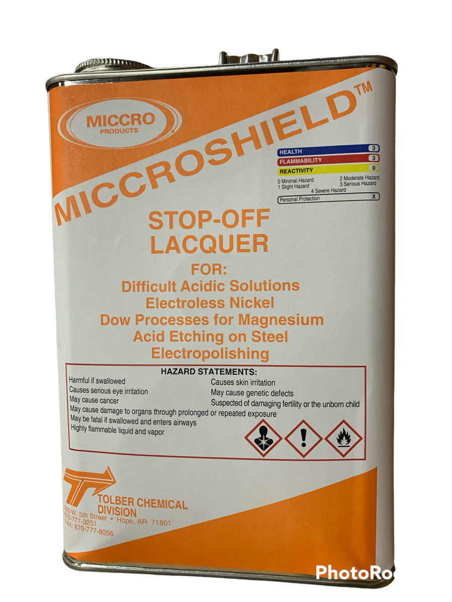 MICCROSHIELD STOP-OFF LACQUER, PER 1 GL. $220