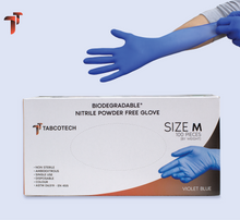 Load image into Gallery viewer, FREE SHIPPING - TB-BD-3M-M, 1000 Biodegradable Nitrile Disposable Gloves, $0.069 each - Powder Free, 3.5 MIL-Medium, Per Case (100pcs/bag-10bags/case)
