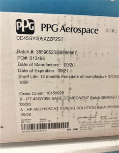 PRC-PPG Aerospace 45GY005 Chrome-Free Water Reducible Epoxy Primer, BMS 10-103 typ.1 Grade E, per Pint Kit $59.00