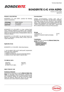 BONDERITE C-IC 4104 AERO, 1127112,Metal Cleaning, per 5 Gal. Pail